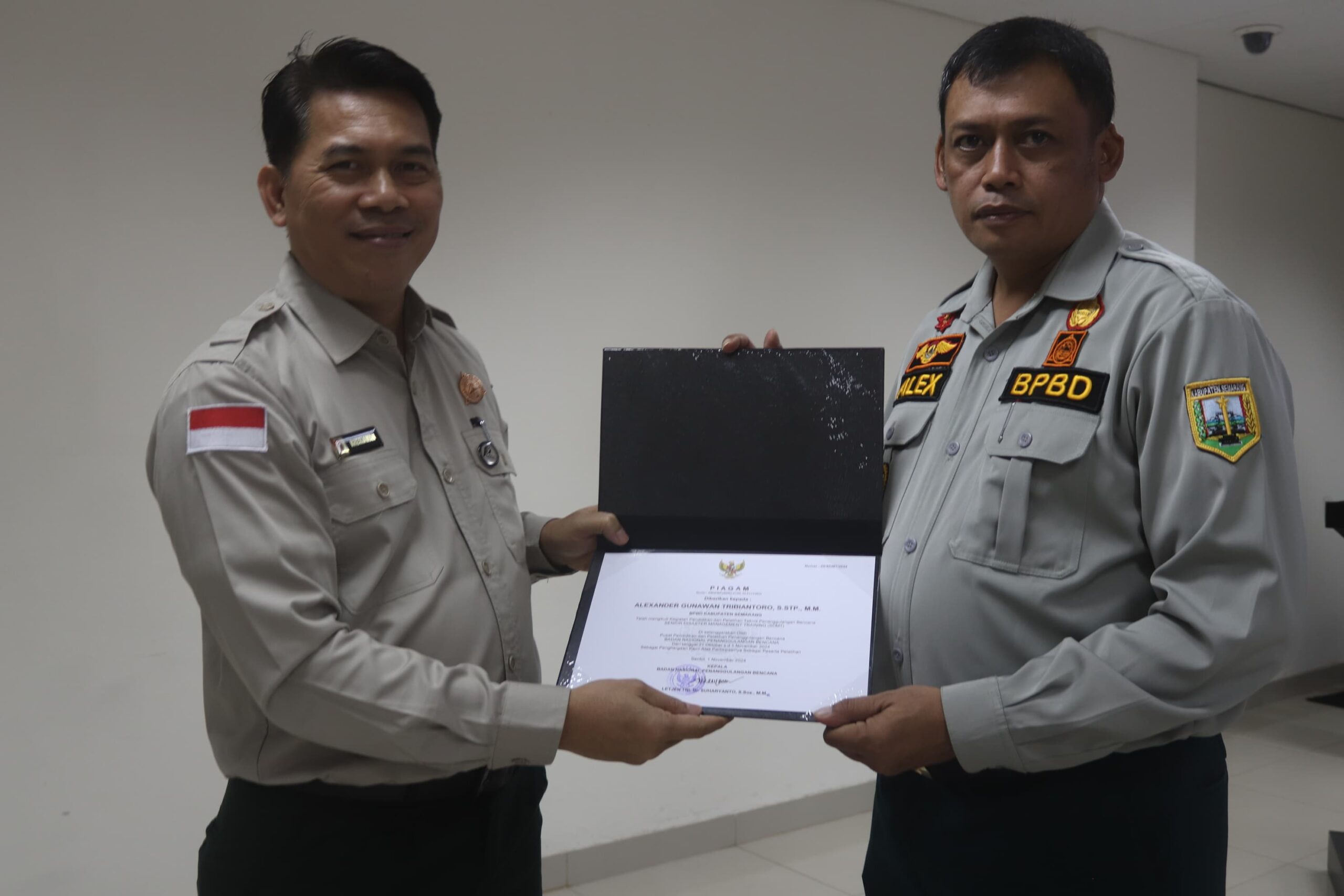 BPBD Kabupaten Semarang Terbaik Pertama pada Pelatihan Penanggulangan Bencana